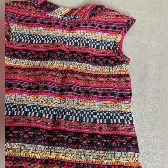 Trina Turk Cap-Sleeve Tweed Box Top Size S women’s - Picture 14 of 16